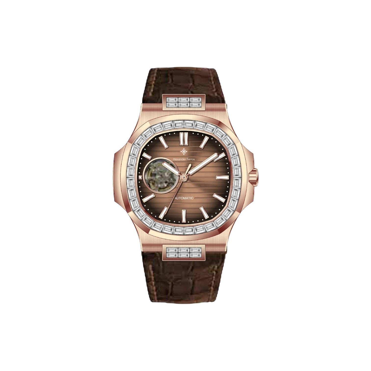 Đồng hồ cơ nam Alexander Ferros Nautilus 6091R - Nhận Order