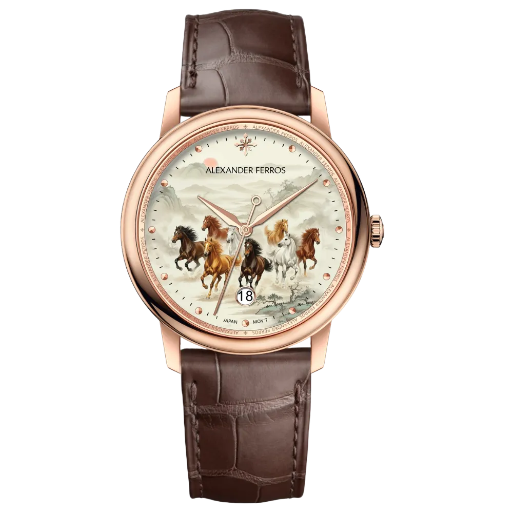 Đồng hồ cơ nam Alexander Ferros 9302