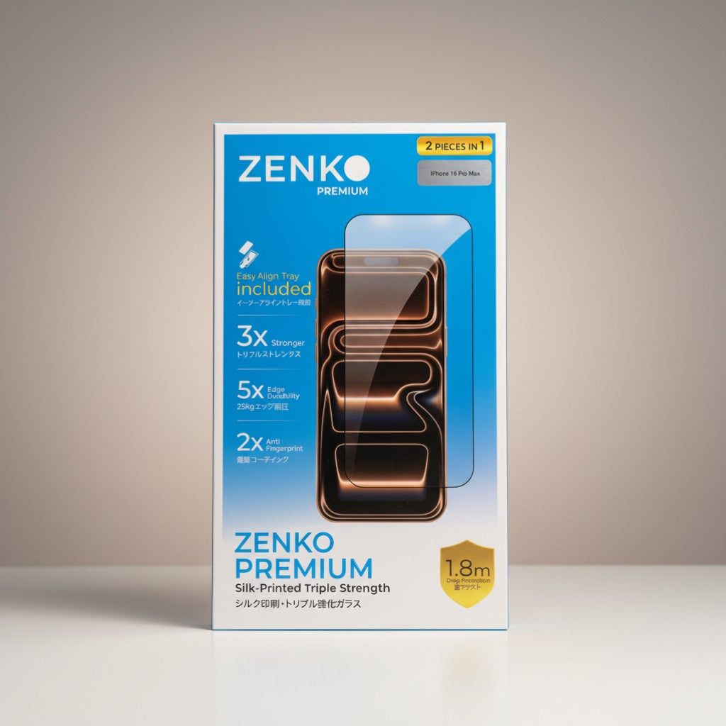 Kính cường lực siêu cứng Zenko Premium - Hộp 2 miếng