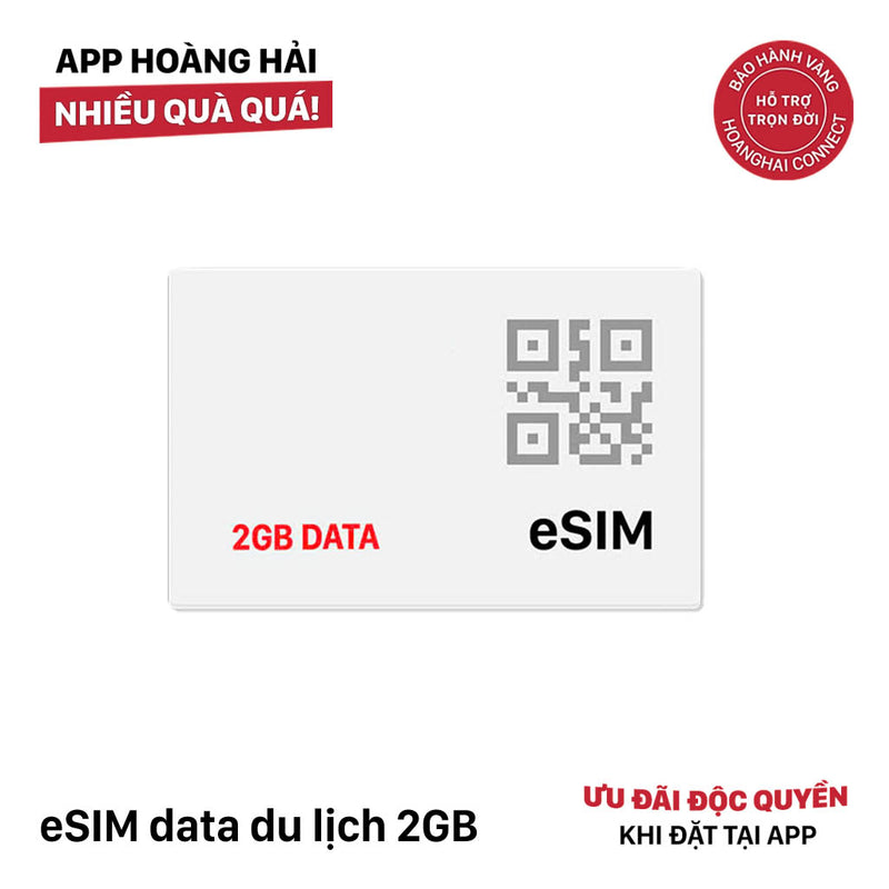 eSIM data du lịch 2GB/ 1 Ngày