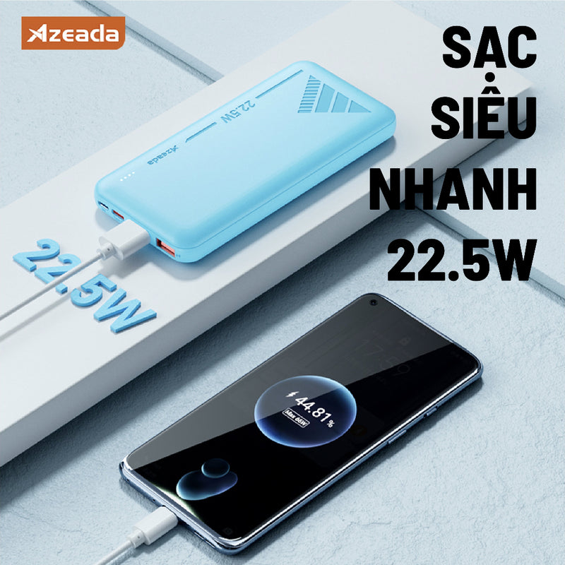 Pin Dự Phòng P06 Azeada - 10.000mAh Sạc Nhanh 22.5W