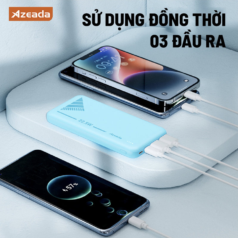 Pin Dự Phòng P06 Azeada - 10.000mAh Sạc Nhanh 22.5W