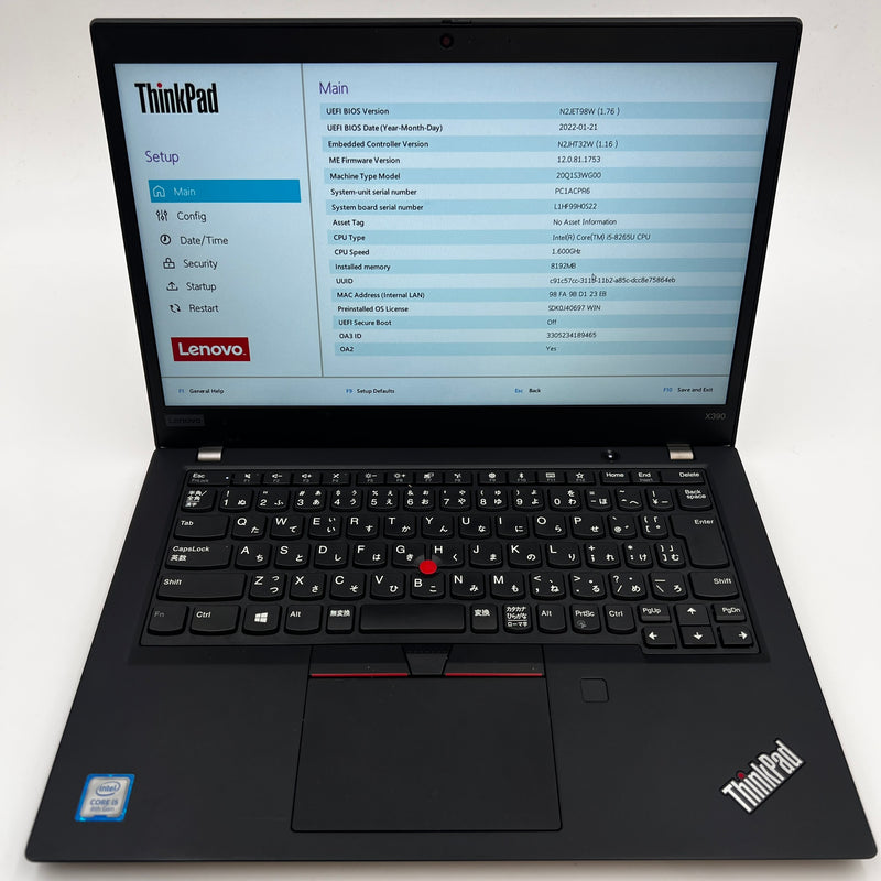 Lenovo Thinkpad X390 13.3in i5 8265U/RAM 8G/SSD 256GB