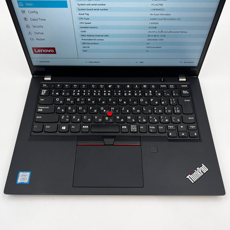 Lenovo Thinkpad X390 13.3in i5 8265U/RAM 8G/SSD 256GB