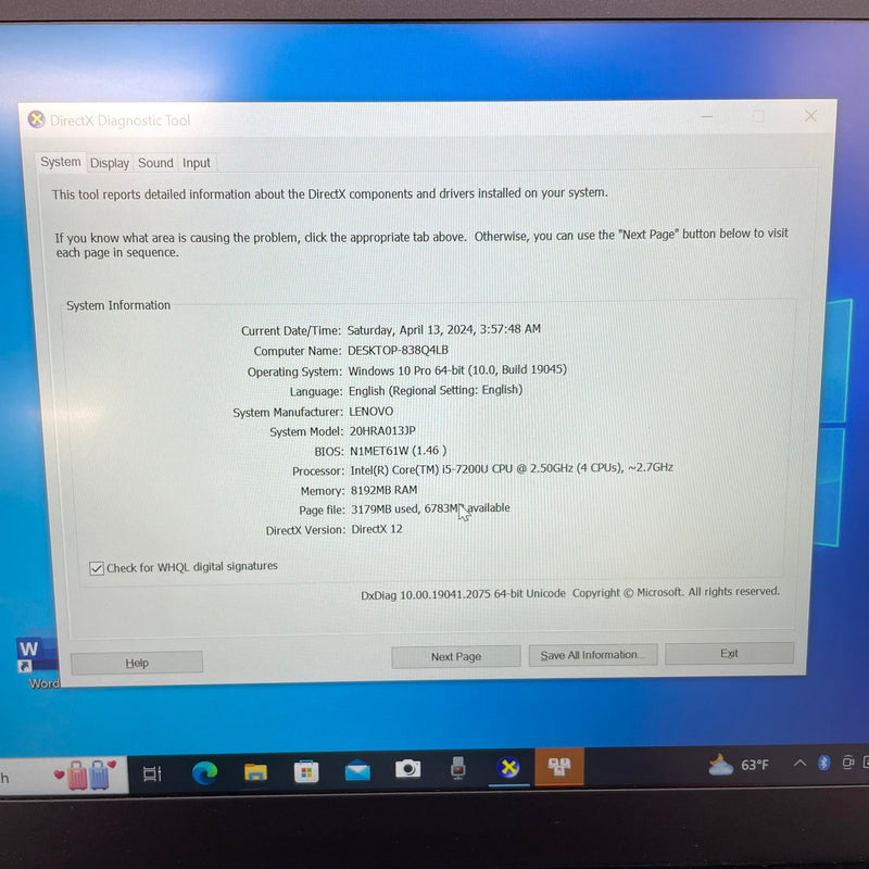 Lenovo Thinkpad X1 Carbon 14in i5 7200U/RAM 8GB/SSD 128GB