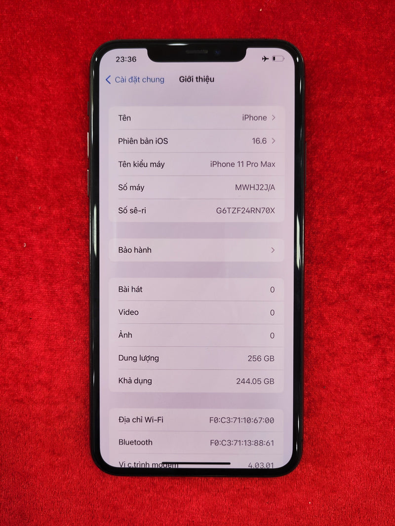 iPhone 11 Pro Max 256GB Space Gray 98% pin 100% (Màn xước - Đã thay pin) J/A