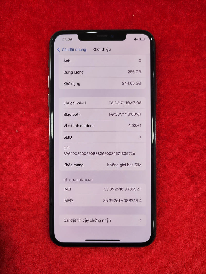 iPhone 11 Pro Max 256GB Space Gray 98% pin 100% (Màn xước - Đã thay pin) J/A