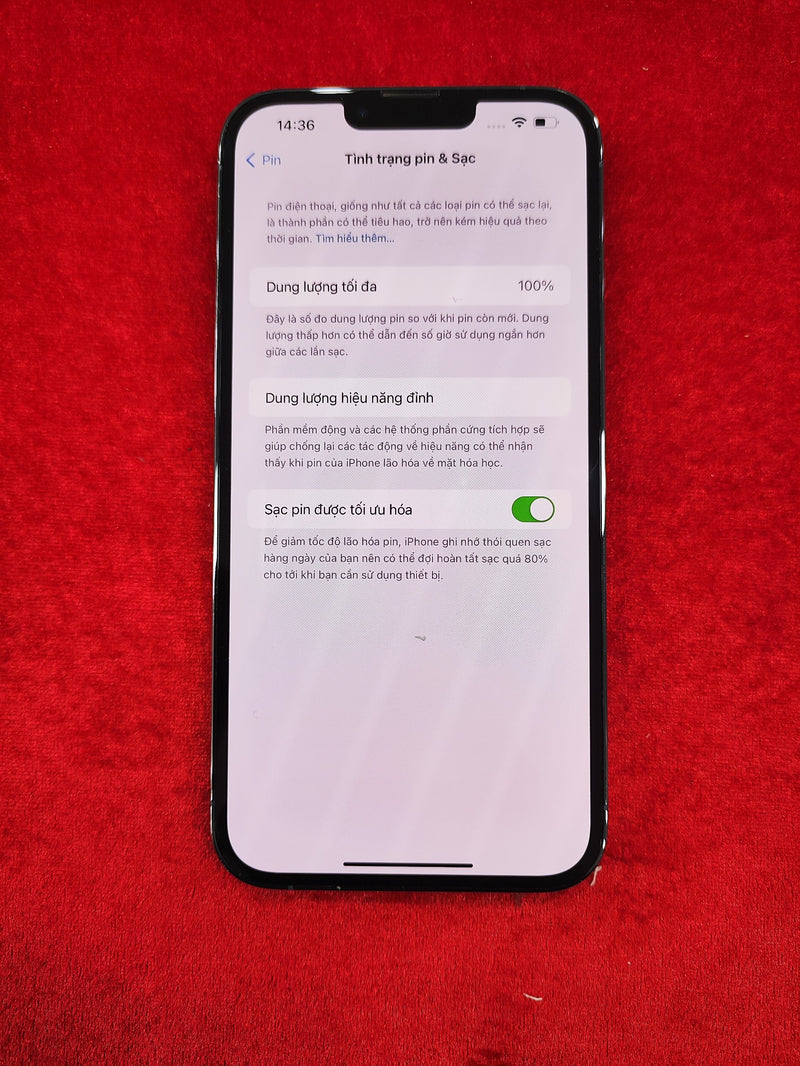 iPhone 13 Pro Max 128GB Sierra Blue 98% pin 100% (Đốm camera 3x - Đã thay pin, xước màn) J/A - HH6185