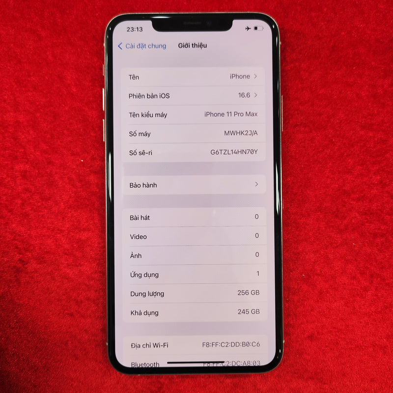 iPhone 11 Pro Max 256GB Silver 98% pin 100% (Màn và viền xước dăm - Đã thay pin) J/A