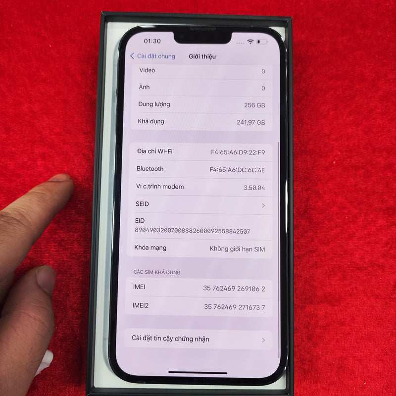 iPhone 13 Pro Max 256GB Sierra Blue 99% pin 100% (Đốm camera 3x - Đã thay pin) J/A - HH1062