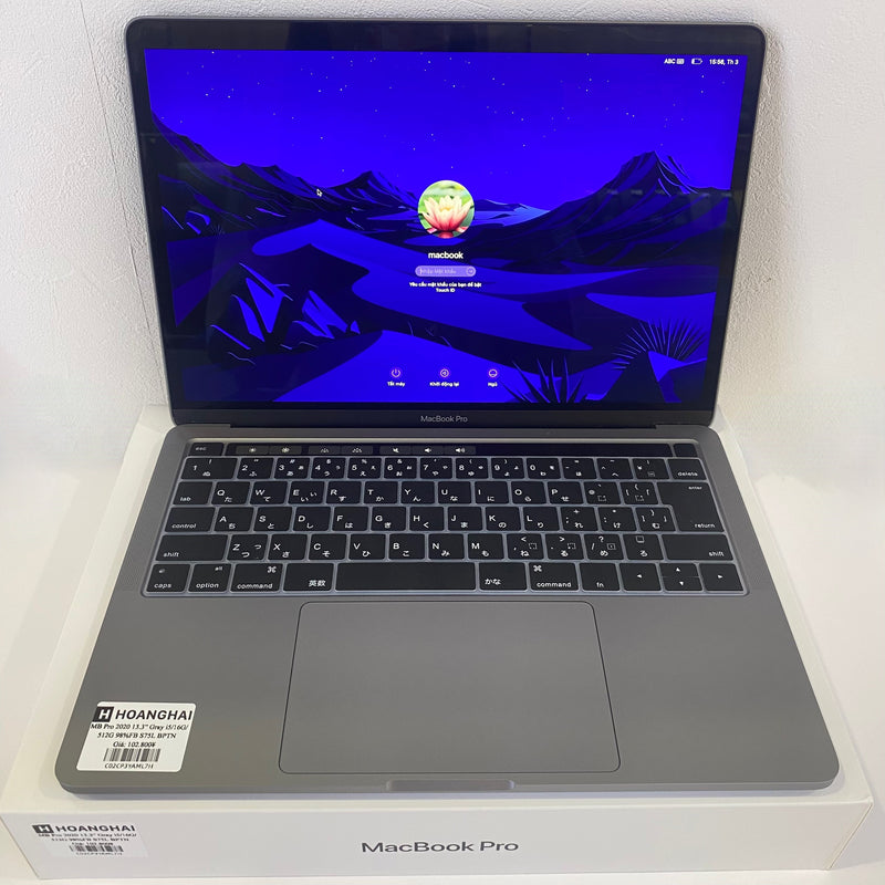 Macbook Pro 2020 Xám 13.3inch intel Core i5 /RAM 16GB/SSD 512GB 98% Fullbox Sạc 77 lần BPTN