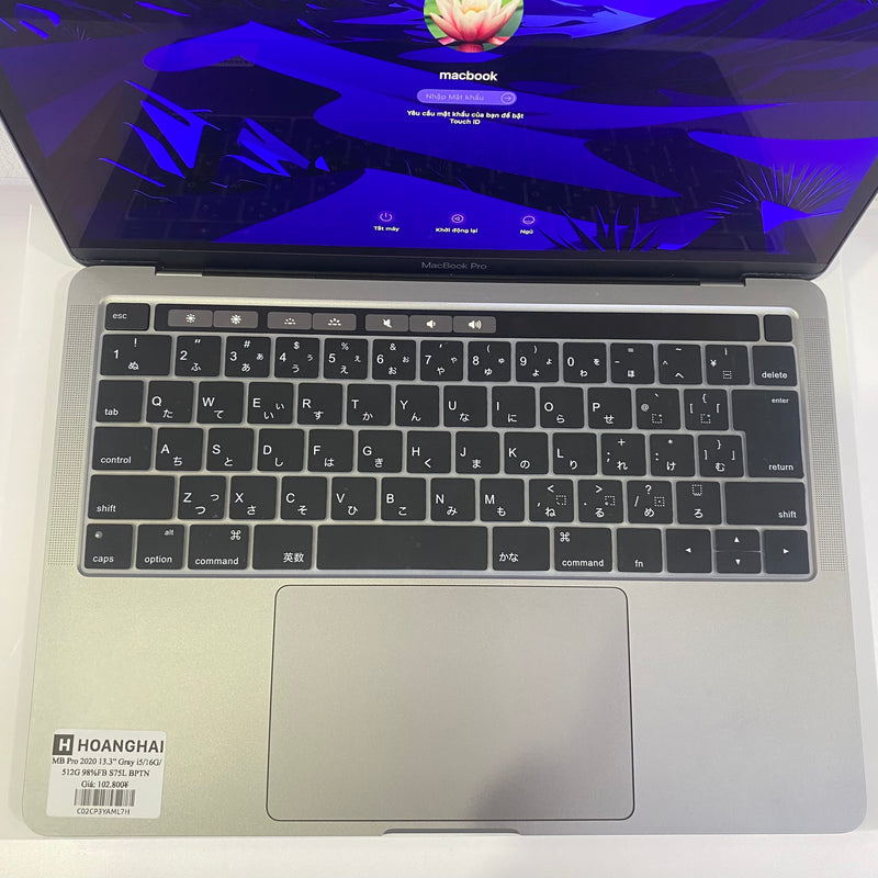 Macbook Pro 2020 Xám 13.3inch intel Core i5 /RAM 16GB/SSD 512GB 98% Fullbox Sạc 77 lần BPTN