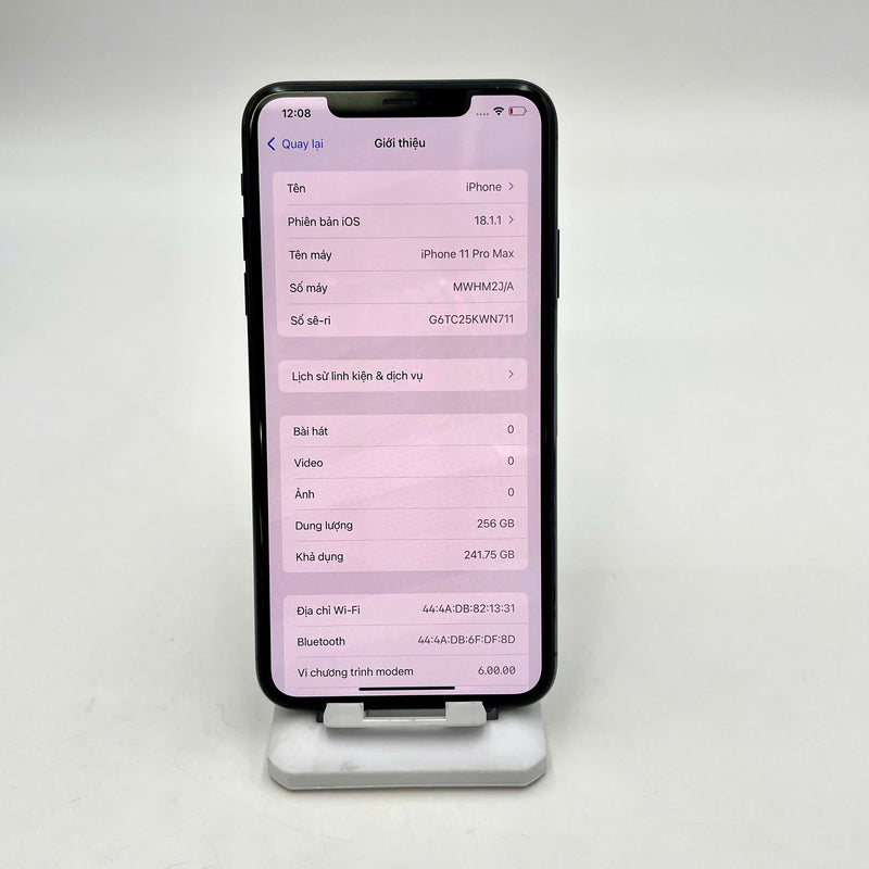 iPhone 11 Pro Max 256GB Xanh Lá 97% pin 100% (Đã thay pin - Đốm camera 1x, xước màn, viền) - HH1836